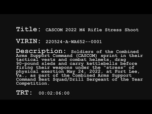 CASCOM 2022 Best Squad/Drill Sergeant M4 Rifle  Stress Shoot (B-Roll)