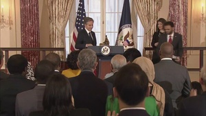 Secretary of State Antony J. Blinken hosts and delivers remarks at a reception in recognition of Eid, at the Department of State