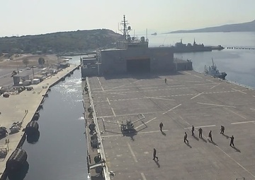 USS Hershel "Woody" Williams (ESB 4) Departs Naval Stations Souda Bay, Greece