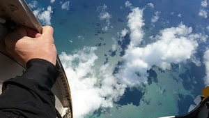 The U.S. Army Parachute Team jumps in Miami for Hyundai Air and Sea Show