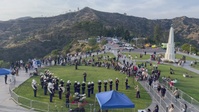 1st Marine Division Band perform during LA Fleet Week at Griffith Observatory