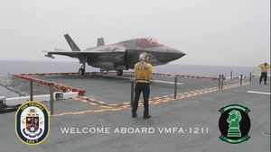 USS Tripoli welcome VMFA-121