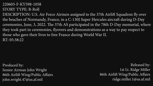 37 AS commemorates 78th DDay anniversary with flyovers