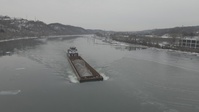 B-Roll: Barges locking through Pittsburgh District