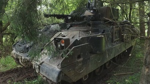 U.S. Soldiers maintain battle positions during exercise Combined Resolve 17.