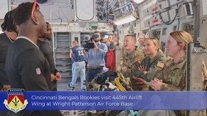 Cincinnati Bengals Rookies Visit 445th Airlift Wing