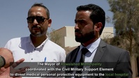 Mayor of Ruweished, Jordan coordinates medical PPE divestment for local hospital