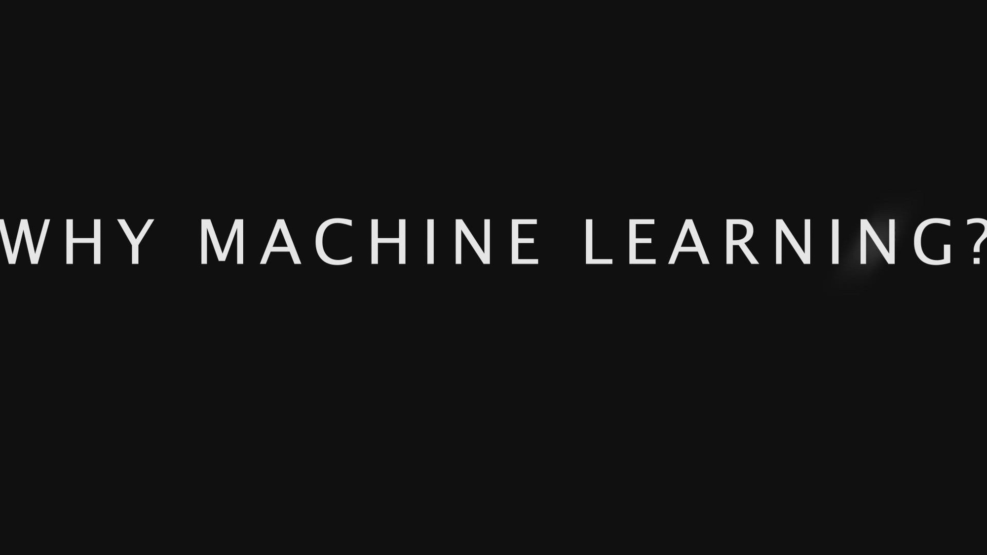 Video on why machine learning is important and how it works.