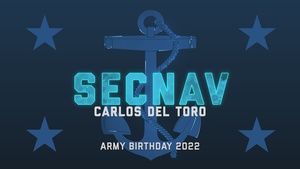 SECNAV Del Toro's 2022 Army Birthday Message