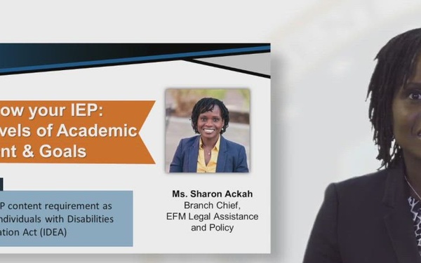 EFM Legal - Part 1: Present Levels of Academic Achievement and Goals
