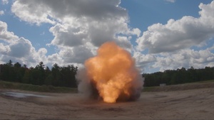 115th Explosive Ordnance Disposal technicians destroy unserviceable ordnance at Fort McCoy, Wisconsin