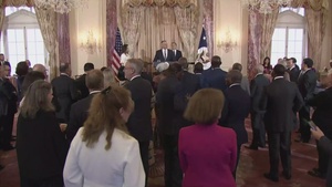 Secretary Blinken hosts and delivers remarks at a Diplomatic Corps Reception at the Department of State.