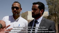 Mayor of Ruweished, Kingdom of Jordan coordinates medical PPE divestment for local hospital