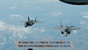 U.S. F-35s soar over Baltic nations