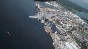 U.S. F-35s soar over Baltic nations