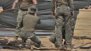 U.S. Service Members Prepare Materials for School Construction in Taliouine, Morocco during African Lion 2022