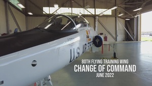 80th Flying Training Wing Change of Command 2022