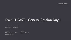 DON IT EAST Conference 2022 - General Session Day 1