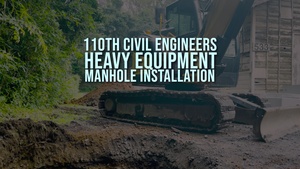 110th Civil Engineers install manhole during Japan DFT