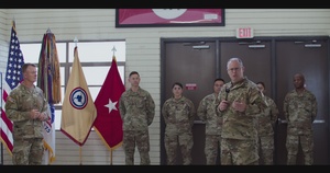BG Dreska Welcomes Gen. Funk to 311 ESC HQ, Intros Soldiers: Video 1/4