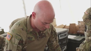 Bravo Company, 3rd Battalion, 126th Infantry Regiment issues warning order to troops at African Lion 22