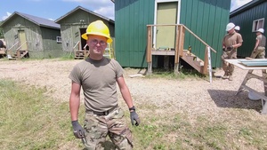 Army Reservist with 389th Engineer Battalion discusses supporting Fort McCoy troop project