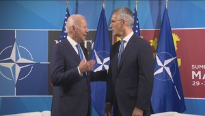 Warm words by NATO Secretary General and US President at the NATO Summit in Madrid