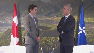 NATO Secretary General bilateral meeting with Canadian Prime Minister at the NATO Summit in Madrid