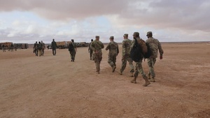 Distinguished Visitors coin Service Members in Tan Tan during African Lion 22