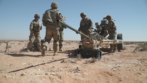 Oregon Army National Guard fire mission during African Lion 22 in Tunisia