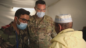 U.S. and Moroccan service members provide assistance to civilians during African Lion 22