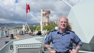 Faces of RIMPAC featuring Sailor 1st Class Shelby Soderstrom from the Royal Canadian Navy.