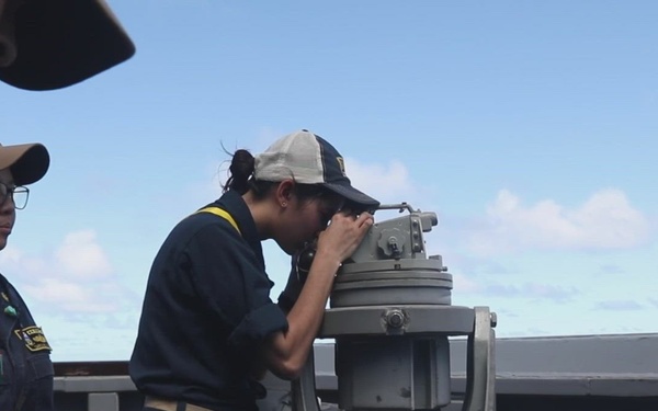 Sailors Aboard USS Dewey (DDG 105) Conduct Replenishment-at-Sea with USNS Yukon (T-AO-202)