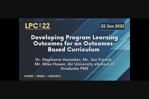 LPC-22 Developing Program Learning Outcomes for Outcomes-based Curriculum