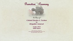 Promotion ceremony for COL(P) Deydre S. Teyhen to Brigadier General