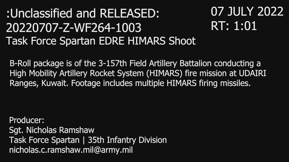 DVIDS - Video - HIMARS EDRE Shoot - B-Roll Package