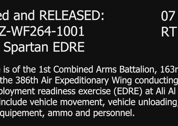 Task Force Spartan Armored EDRE - B-Roll Package