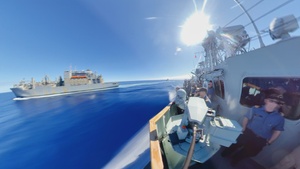 HMCS Vancouver Conducts Replenishment-at-Sea with USNS Washington Chambers