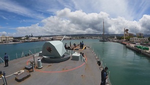 HMCS Winnipeg departs Pearl Harbor RIMPAC 22
