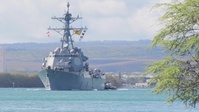 USS Spruance departs Pearl Harbor to begin the at-sea phase of RIMPAC 2022