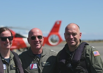 Coast Guard Air Station Port Angeles holds aerial Change of Command ceremony