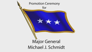 Retired General Lester Lyles officiates Lt. Gen. Michael Schmidt's promotion ceremony