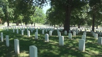 b-roll of Fort Leavenworth cemetery