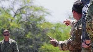 Multinational forces participate in a land demolition exercise