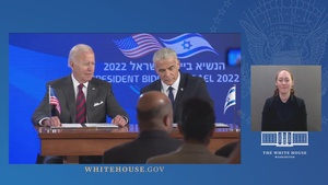 President Biden Participates in a Press Conference with Prime Minister Yair Lapid of Israel