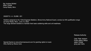 123rd Engineer Battalion, Illinois Army National Guard, conduct M4 qualification range.