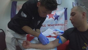 Red Cross Hosts a Task Force Blood Battle in Camp Beuhring, Kuwait, July 2022