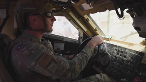 Security Forces on Mine Resistant All Terrain Vehicle