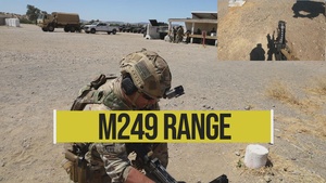 870th Soldier trains on M249