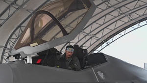 F-35s take off from Andersen AFB